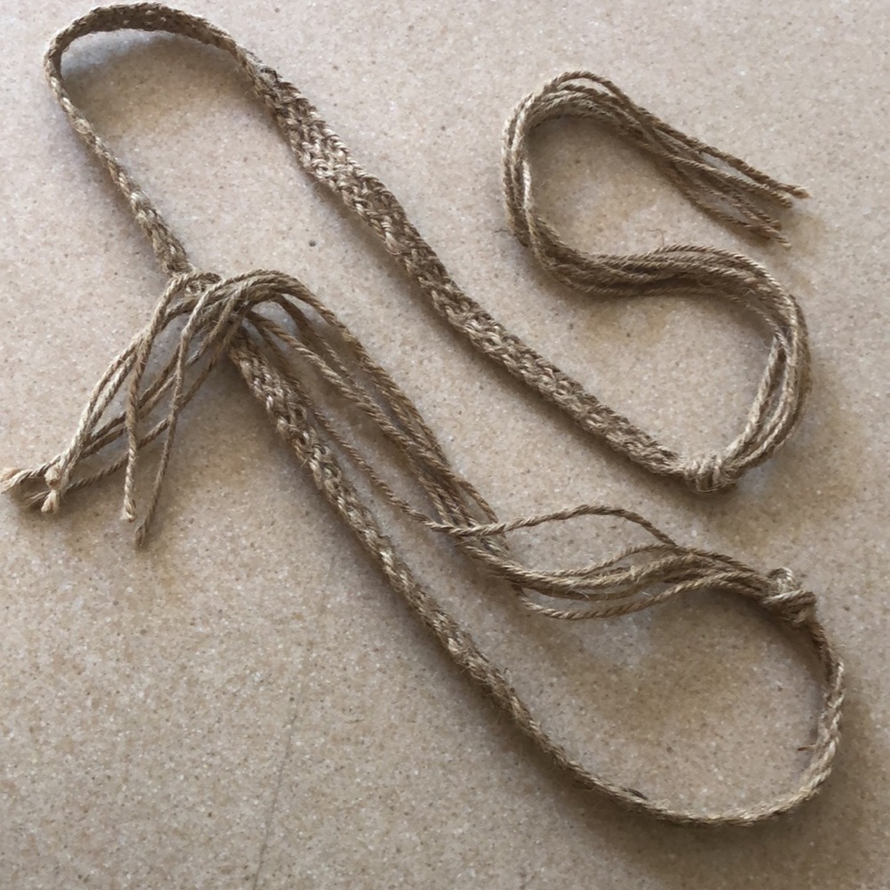 Vintage Y2K Braided‎ Jute Boho Belt-Hippie chic